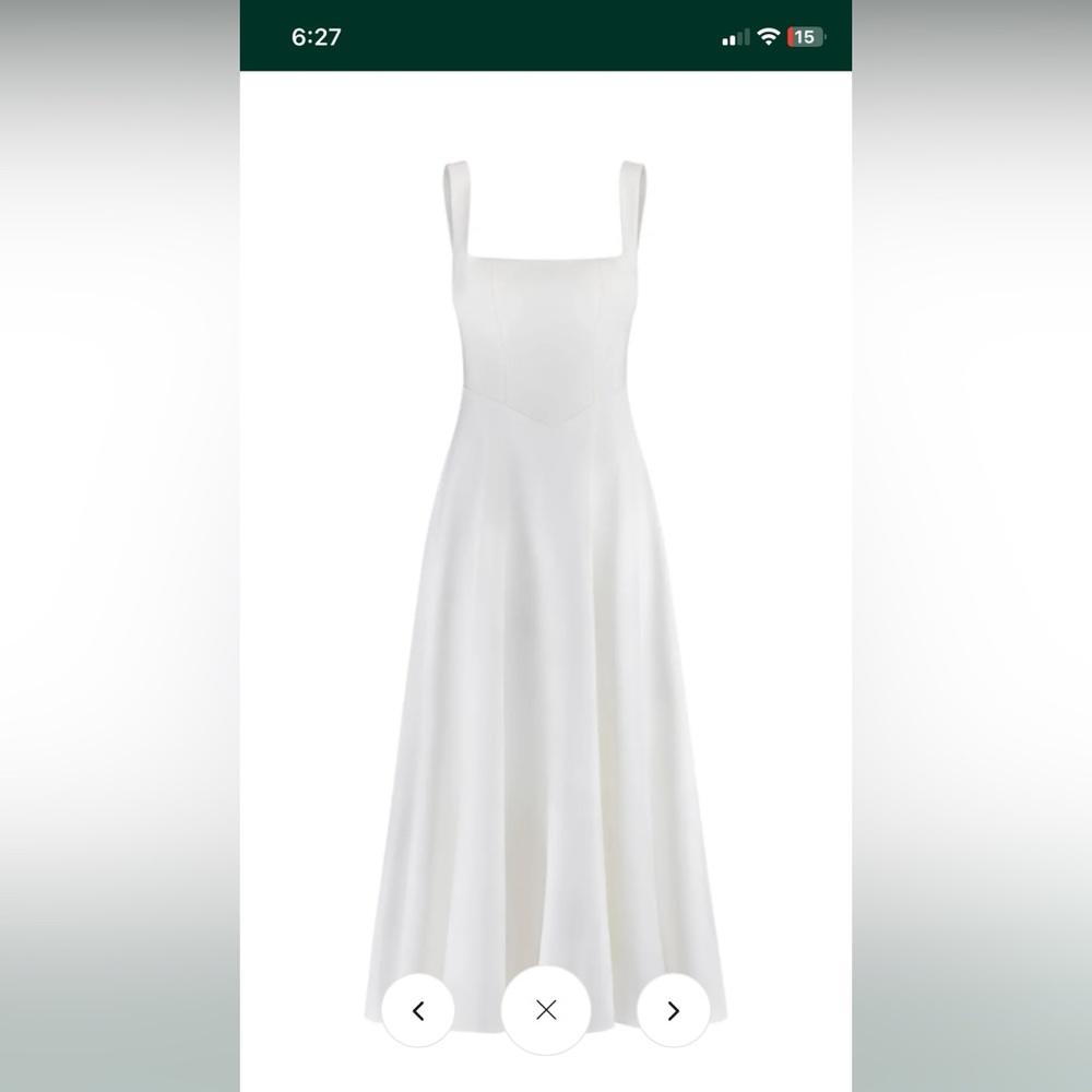 Square neck midi dress S